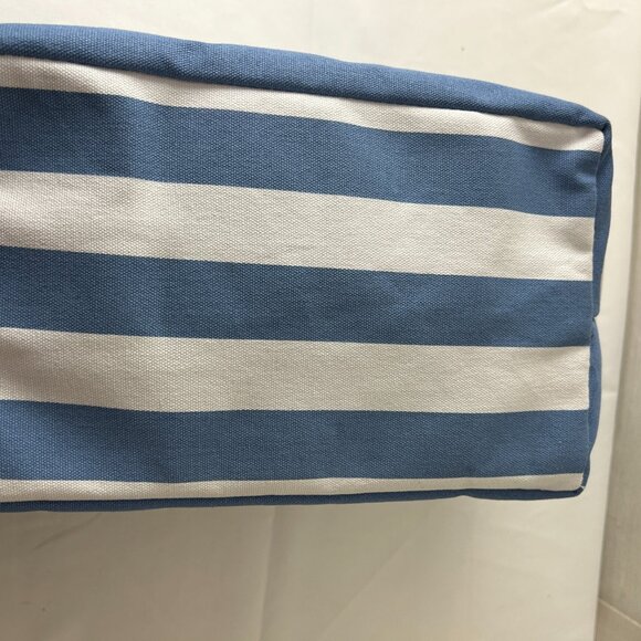 DOLCE & GABBANA Light Blue Striped Canvas Tote Bag - Picture 11 of 12